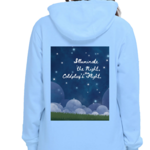 Women’s Hoodie – Illuminate the Night, Coldplay’s Flight Starry Mountain Design