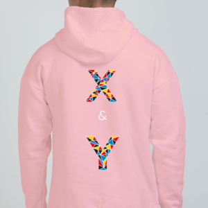 Oversized Hoodie (S-3XL)– X & Y Typography | Colorful Geometric Design