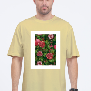 Oversized Standard T-Shirt (XS-XXL) – Lush Pomegranate Plant | Botanical Fruit Aesthetic