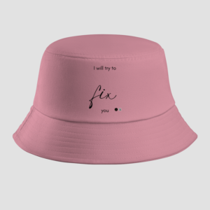 Bucket Hat - I Will Try to Fix You | Coldplay Lyric Design (Light Baby Pink & Lavender)