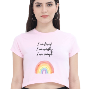 I Am Worthy – Cropped Affirmation Top