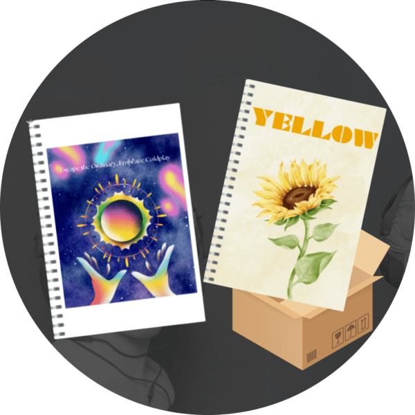 Escape the Ordinary – Coldplay Inspired Notebook Duo
