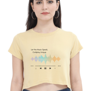 Female Crop Top – Let the Music Speak, Coldplay Unique