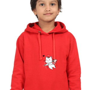 Kids Hoodie - Cupid's Purrfect Shot Cat Design (0 Months - 11 Years)