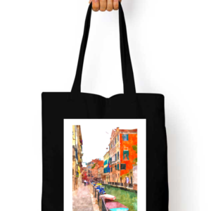 Tote Bag Zipper – Trendy Colorful Street | Vibrant Urban Aesthetic