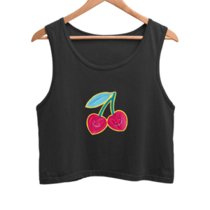 Women's Crop Tank Top - "Love Berries" Design