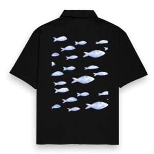 Oversized Shirt (S-3XL) – Swimming Fishes | Artistic Marine Life Design