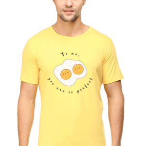 Crew Neck T-shirt for Men - "To Me, You Are So Perfect" Design 