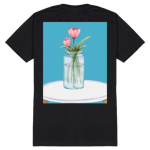 Male Standard Crew T-Shirt (S-XXL) – Floral Vase | Elegant Botanical Tabletop Design