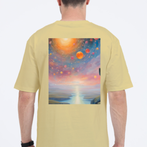 Oversized Standard T-Shirt(XS-XXL) – Chase the Dream, with Coldplay’s Stream | Sunrise Cliff View Design