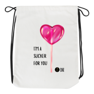 Drawstring Bag - I'm a Sucker for You Lollipop Design