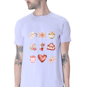 Men's T-Shirt - Hearts & Chocolate Design