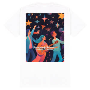 Male Standard Crew T-Shirt – Heartbeats in Harmony, Coldplay Symphony