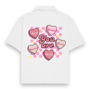 Unisex Oversized Shirt - "You Are" with Hearts Design (Sizes S-3XL)