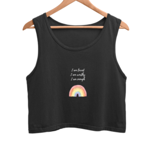I Am Worthy – Cropped Tank Top - Multiple Colors