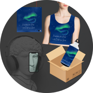 Quantum Bundle – Illuminate the Dark (Crop Tank Top, 10x10 Poster, Sipper Bottle)