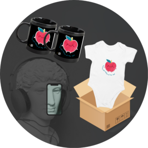 Quantum Bundle - "Apple of My Eye" Collection (2 Mugs & Onesie)