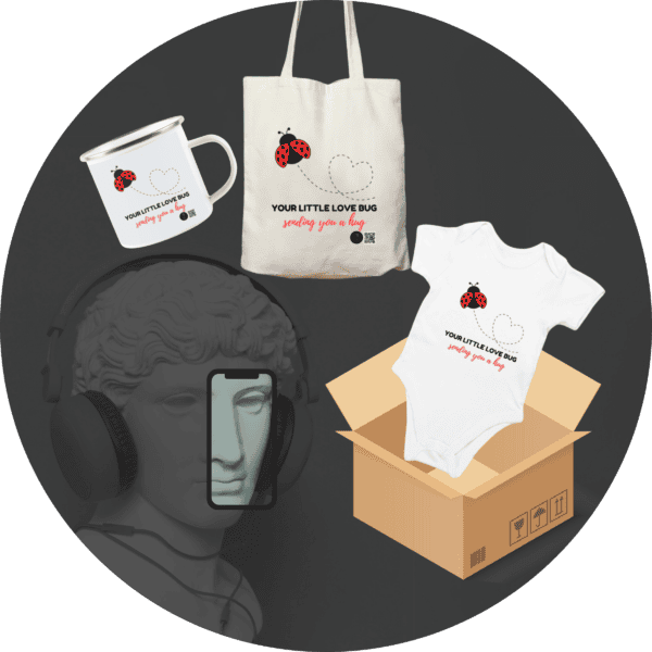Quantum Bundle - "Your Little Love Bug" Set (Onesie, Mug & Tote Bag)