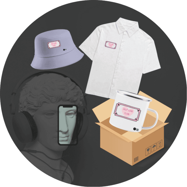 Quantum Bundle - "Self Love Club" Collection (Bucket Hat, Oversized Shirt & Mug)