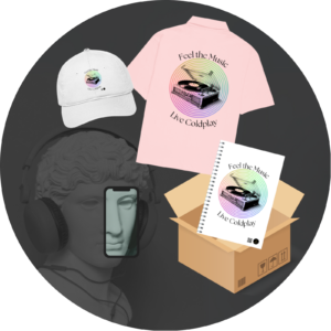 Quantum Bundle – Feel the Music Collection (Oversized Shirt, Cap & Unruled Notepad)