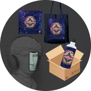 Quantum Bundle – Stars Align (10x10 Inch Poster, Tote Bag, Sipper Bottle 750ml)