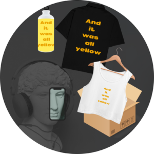 It Was All Yellow – Quantum Bundle with Oversized Shirt, Crop Tank Top & Sipper Bottle