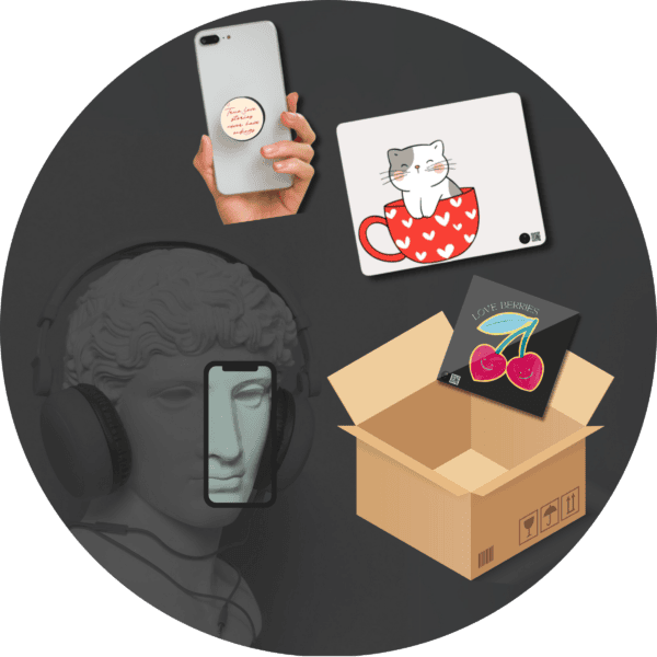 Quantum Bundle - PopGrip, Fridge Magnet & Cute Cat Mug