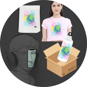 Quantum Bundle – Colour the World (Drawstring Bag, Crop Top, Sipper Bottle)