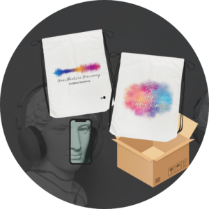 Quantum Pack – Harmony & Rhythm Drawstring Bags