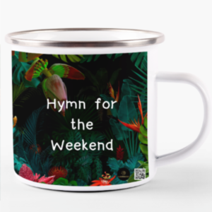 White Enamel Mug – Hymn for the Weekend Forest Design (11oz)
