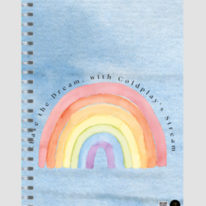 Ruled Notepad – Chase the Dream, with a Coldplay Stream Design