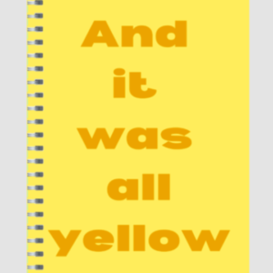 Notepad Ruled – And It Was All Yellow | Coldplay-Inspired Minimalist Design