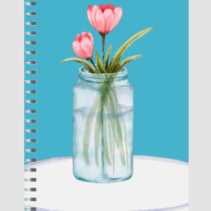 Ruled Notepad – Floral Vase | Elegant Botanical Tabletop Design