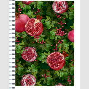 Notepad Ruled – Lush Pomegranate Plant | Botanical Fruit Aesthetic