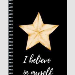 Ruled Notepad – "I Believe in Myself" Star Design