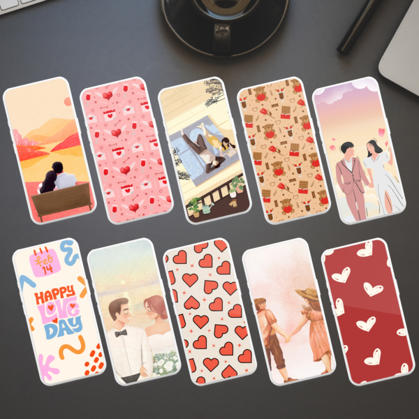 Romantic Phone Wallpapers Mega Bundle - Set of 20 Love & Couple-Themed Digital Backgrounds - Instant Download - Image 2