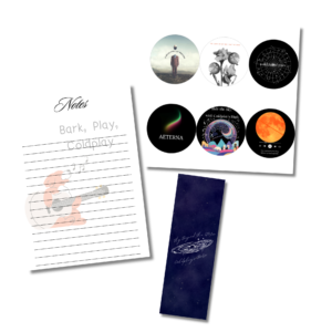 Coldplay Cosmic Notes Stationery Set – Printable Stickers, Bookmark & Notepad