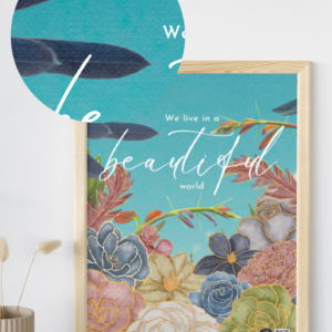 "Beautiful World" – Coldplay-Inspired Canvas Art | 16x20 Inch | Quantum Dot Gold Collection