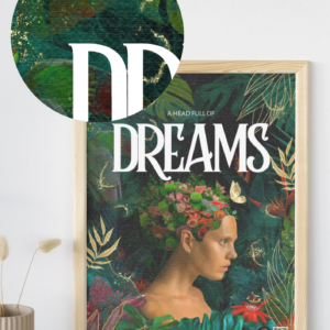 "A Head Full of Dreams" – Coldplay-Inspired 16x20" Canvas Print | Quantum Dot Gold Collection