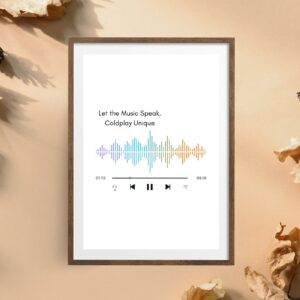Let the Music Speak – Coldplay Unique Wall Art – 29.7x42cm – Printable & Digital Use