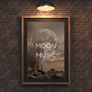 ‘Moon Music’ – Coldplay Inspired Wall Art – Moonlit Rocky View – 29.7x42cm – Printable and Digital Use – Instant Download