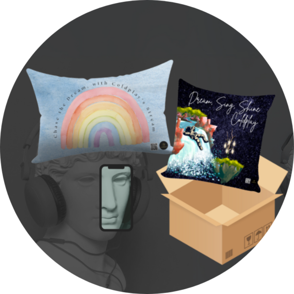 tvt Quantum Pack – Coldplay-Inspired Dreamscape Cushion Covers - 16*16 inch