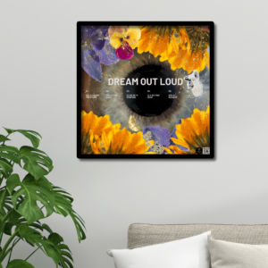 "Dream Out Loud" – Coldplay-Inspired 10x10 Inch Poster | Quantum Dot Gold Collection