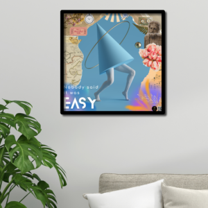 "Nobody Said It Was Easy" – Coldplay-Inspired 10x10 Inch Poster | Quantum Dot Gold Collection