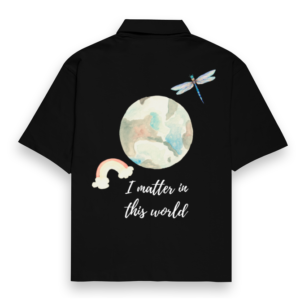 Oversized Shirt (S-3XL) – "I Matter in the World" Watercolor Earth Design
