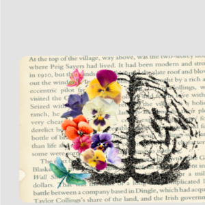 Square Mouse Pad – "Blooming Mind" Aesthetic Brain & Flowers Design