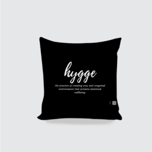 16x16 AOP Cushion Cover – "The Art of Cozy Living" Hygge Definition