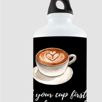 750ml Sipper Bottle – "Overflow with Self-Care" Motivational Design