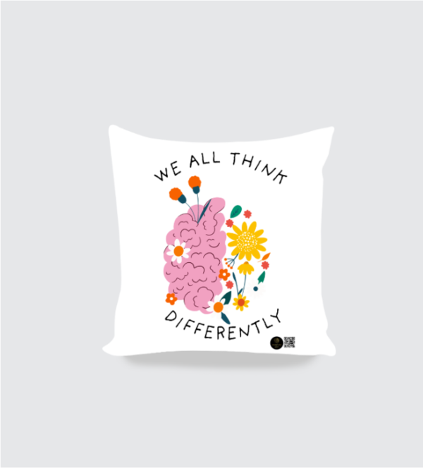 "The Art of Thinking Cushion Cover – Inspirational Throw Pillow Case for Deep Thinkers, Writers & Philosophers – Aesthetic Home & Office Décor"