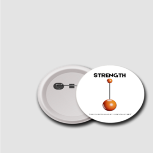 75mm Badge – "Resilient by Choice" Strength & Endurance Motivational Design